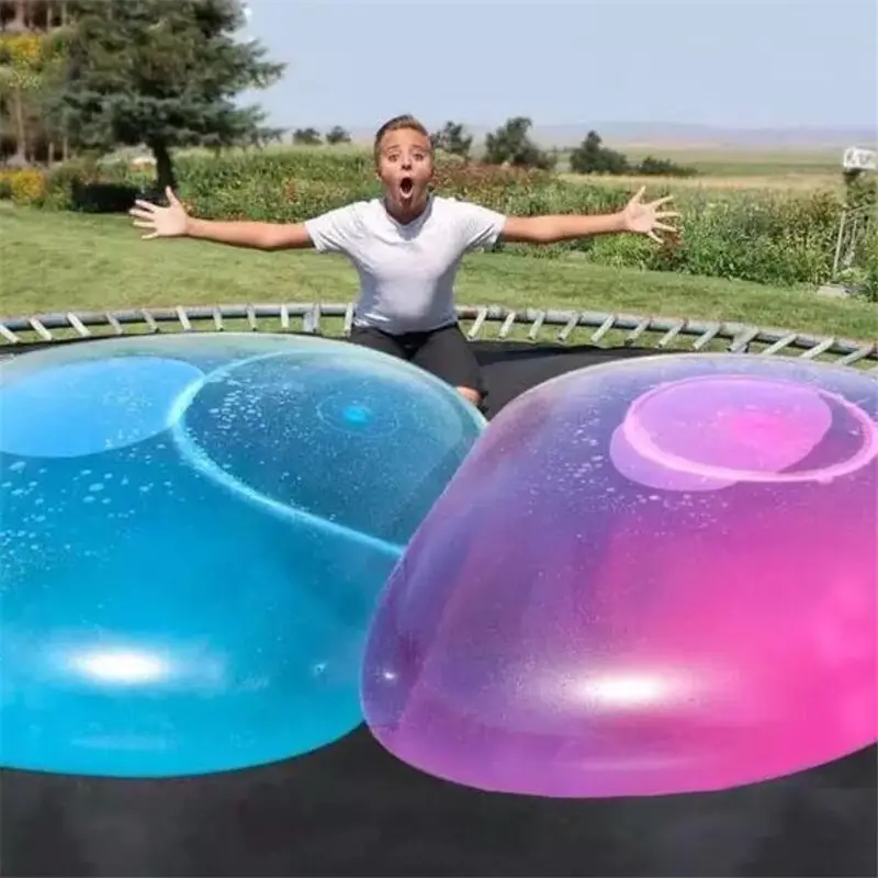 ลูกบอลทรงกลมเป่าลมของเล่นสำหรับเด็กลูกบอลยืดหยุ่นสำหรับวันเกิดลูกบอล TPU ลูกโป่งน้ำฉีดโปร่งใส