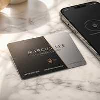 Kartu Nama NFC Stainless Steel Custom, Cetak Letterpress, Ukiran Laser, Hadiah Perusahaan Mewah, Personalisasi Digital Pintar