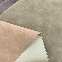 Tissu en cuir PU épais bicolore, style rétro, simili cuir Rexine, pour vestes d'hiver, matière en cuir