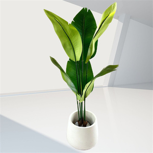 YOPIN-7596 Vente en gros 2m Arbre <span class=keywords><strong>Musa</strong></span> <span class=keywords><strong>Basjoo</strong></span> Artificiel à Toucher Réel, Feuilles de Bananier en Plastique, Pot pour la Maison, Mariage, Thanksgiving - Product Image 3