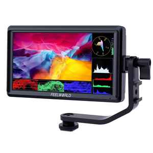 Moniteur de terrain pour appareil photo reflex numérique FEELWORLD S55 <span class=keywords><strong>V3</strong></span> 6 pouces, écran IPS FHD, entrée/sortie AV numérique 4K, sortie d'alimentation, batterie, étui de transport inclus - Product Image 1