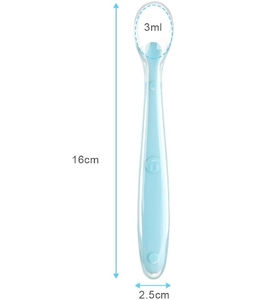 Nouveau produit <span class=keywords><strong>Cuillère</strong></span> en <span class=keywords><strong>silicone</strong></span> pour bébé de 4 mois - Product Image 4
