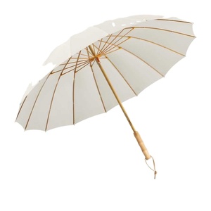 Nuevo Paraguas Recto de 16 Varillas, Tela 280T, Diseño Arcoíris Zen Asiático Guofeng, con Efecto de Flores en el Agua, Todo en Uno - Product Image 1