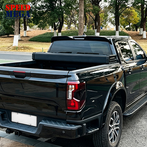 Couverture de benne rigide pliable en quatre parties pour Ford F-150, benne de 5,5 pieds, couverture de benne en aluminium pliable en quatre parties, étanche, pliable à plat, sans perçage - Product Image 1