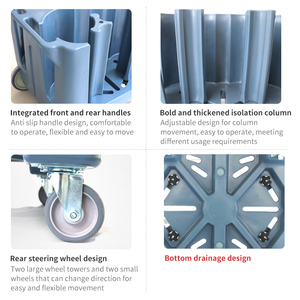 Chariot de transport de plat et de bol en plastique réglable Chariot de collecte de plaque de restauration durable pour hôtels et restaurants - Product Image 6