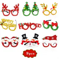 Conjunto de gafas familiares para adultos y niños, montura para gafas, vestido de Navidad, novedad