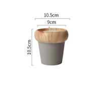 Vente en gros de pots à bougies en céramique personnalisés, supports uniques mats de style nordique avec couvercles en bois pour la fabrication de bougies et la décoration intérieure