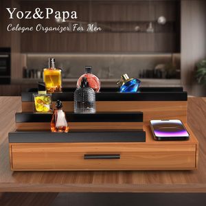 Caja de Almacenamiento de Perfumes de Madera con Compartimento Oculto, Color Retro, Organizador de Cosméticos de 24L - Product Image 2