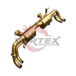ท่อไอเสีย Vortex หรูหราชุบทองแบบวาล์วทรอนิกสำหรับ Audi R8 V10 5.2ลิตรปี2018–2023ท่อกาง X-Pipe ระบบระบายไอเสียด้านหลังเพิ่มสมรรถนะ - Product Image 2