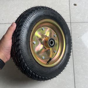 Yeni 14 İnç Ağır Hizmet Tipi Tekerlekler 3.50-4 300-8 350-8 Tek Tekerlekli El Arabası Perakende Satış Sokak Malzeme Taşıma Ekipmanı El Arabası - Product Image 2