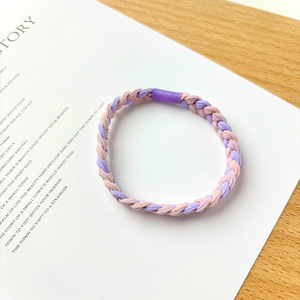 Élastiques à cheveux tressés colorés, haute élasticité, en nylon, pour usage quotidien, design torsadé en cercle - Product Image 4