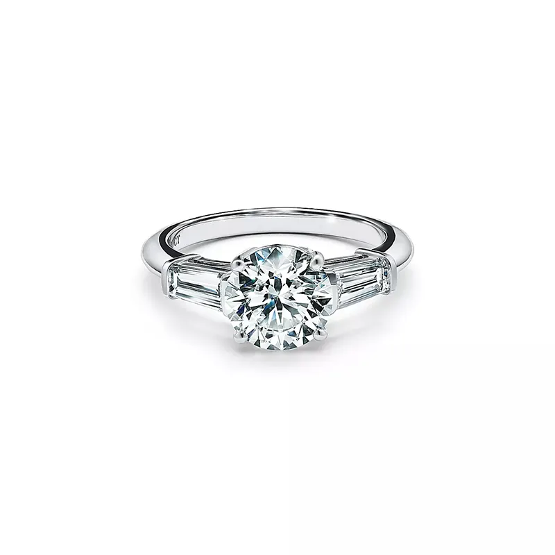 14k 18k Gold Runder Verlobungsring Labor-Großer Diamantring Versprechung Solitaire Diamantring