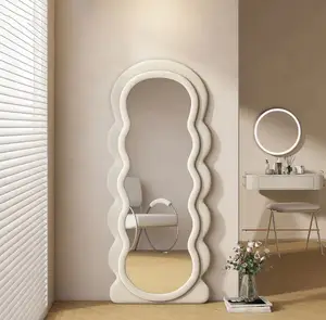 Asymmetrical Wavy Full Length Curvy Floor Squiggle Irregular wall Mirror Full Body Mirror