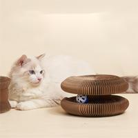 Nouveau grattoir pour chat créatif, personnalisable, pliable, en carton ondulé, jouet durable pour chat, fournitures pour animaux de compagnie