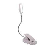 Lampe de lecture LED multicolore à clipser, rechargeable, flexible, col de cygne, protection des yeux, pour livre, vente en gros