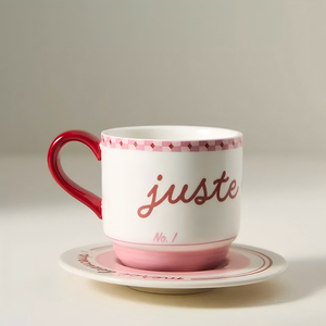 Bắc Âu bán buôn Wedding buổi chiều teatim drinkware Bộ tách trà gốm Espresso Cappuccino cốc cà phê với chiếc đĩa - Product Image 5