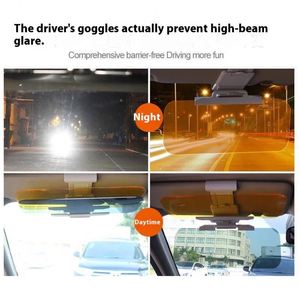 Pare-soleil universel portable de luxe pour voiture, anti-éblouissement jour et nuit, anti-feux de route, pare-brise pliable, lunettes de protection solaire relevables - Product Image 2