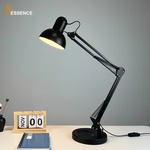 Оптовая продажа, дизайнерские черные светодиодные лампы для учебы, компьютерная Настольная лампа с зажимом
