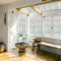 Film décoratif moderne pour fenêtre, motifs colorés, auto-adhésif, protection de la vie privée, verre opaque, rouleau pour la maison et le bureau