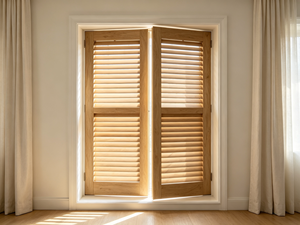 Paneles de Puerta Interiores de Madera Maciza EFS con Revestimiento de Madera, Diseño Minimalista, Decoración con Rejillas, Apertura Lateral para Baño - Product Image 6