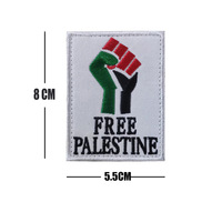 Bandera de Palestina Moral táctica Bordado Gancho y bucle Parche de PVC