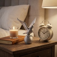 Statue de pigeon imprimée en 3D, figurine colombe de la paix sur globe, ornement de bureau, décoration minimaliste pour la maison, sculpture animale, article cadeau