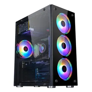 2022 Terbaru Menara ATX Rgb Kasus Desktop Gabinete Gamer PC Kabinet PC Aluminium Itx Kabinet Kasus Komputer