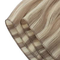 Extensiones de Cabello Ruso Remy de Alta Calidad 12A, de un Solo Donante, Doble Trama Alineada, Tejidas a Mano, Balayage Invisible, Trama Plana Genius