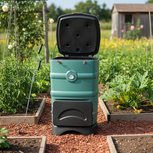 Poubelle de compostage extérieure intelligente 110L pour jardin et cuisine, en plastique, pour compost organique – Meilleure vente - Product Image 4