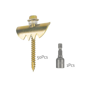 Clips de clôture robustes en acier au carbone <span class=keywords><strong>pour</strong></span> griffes de chat, 50 pièces/ensemble, attaches <span class=keywords><strong>pour</strong></span> <span class=keywords><strong>grillage</strong></span>, poteaux de clôture tissée, barrières, usage agricole et ranch - Product Image 6