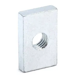 Tuercas cuadradas de acero al carbono chapadas en zinc personalizadas OEM M3 M4 M5 M6 M8 M10 tuerca rectangular galvanizada