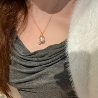 Collier délicat SongYi avec pendentif chapeau de Noël, perle et breloque étoile pour femme, bijoux de fête
