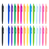 Stylos à bille rétractables 1,0 mm quatre couleurs (bleu, noir, rouge, vert) pointe moyenne écriture fluide pour bureau et école