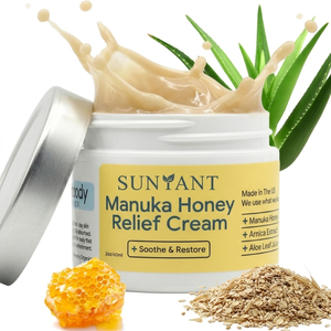 <span class=keywords><strong>Crema</strong></span> Lenitiva al Miele di Manuka - <span class=keywords><strong>Crema</strong></span> Idratante Profonda per Eczema con Avena Colloidale - Sollievo Istantaneo al Miele di Manuka per Pelle Secca e Pruriginosa - Product Image 1