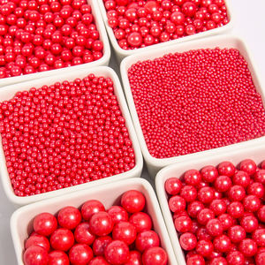 Лидер продаж, золотые бусины для украшения торта на день рождения, имитация золотого сахарного жемчуга, украшения для выпечки, ингредиенты, посыпка сахаром - Product Image 5