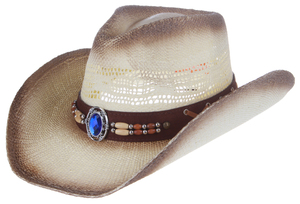 Cao Chất Lượng Phương Tây Outback Người Đàn Ông Phụ Nữ <span class=keywords><strong>Stetson</strong></span> Rơm Mũ Cao Bồi MH-0378 - Product Image 4