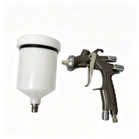 Pistolet à peinture LVLP avec buse de 1,3 mm, alimentation par gravité, outil de pulvérisation de peinture, gobelet en plastique de 600 cc pour la réparation automobile