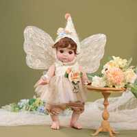 Poupée Reborn Elf réaliste de 18 pouces avec ailes magnétiques détachables, jouet féerique nouveau-né réaliste avec corps en peluche douce pour filles