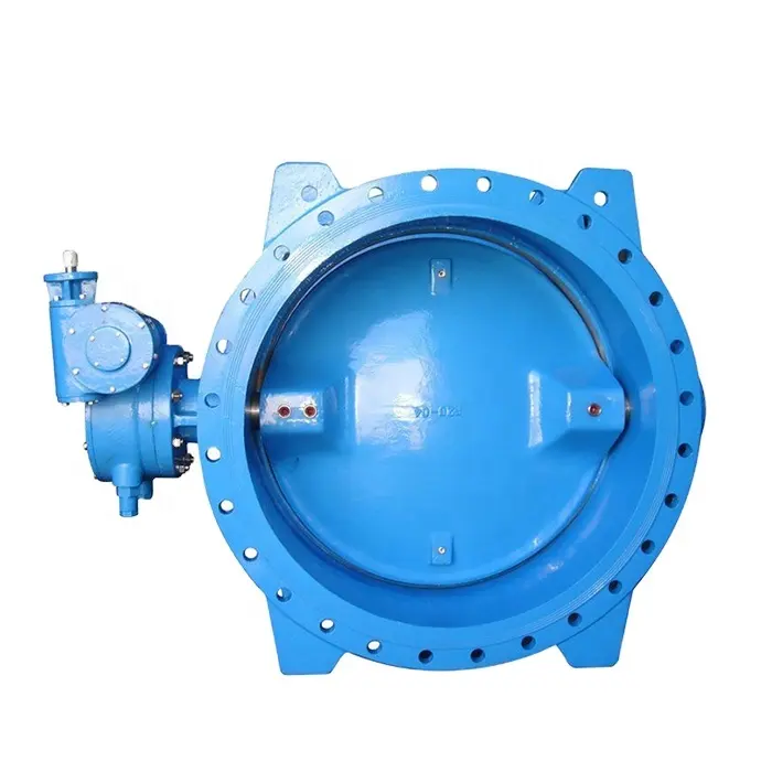 Harga Pabrik Ukuran Besar Besi Ulet Double Disc Flanged Eksentrik Butterfly Valve