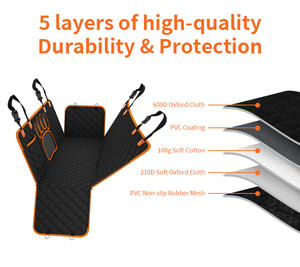 Housse de siège imperméable de haute qualité pour chiens, hamac 600D résistant aux rayures, antidérapant, durable, doux, pour sièges arrière de voitures - Product Image 2