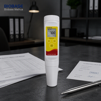 BIOBASE Pengukur pH Portabel Digital, Penguji pH Saku dengan Pengenalan Auto-Buffer dan Pengukuran Suhu untuk Penelitian Laboratorium