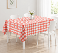 Nappe jetable en PEVA opaque à carreaux rouges, résistante à l'huile, pour la maison et les restaurants, prix de gros, directement de l'usine