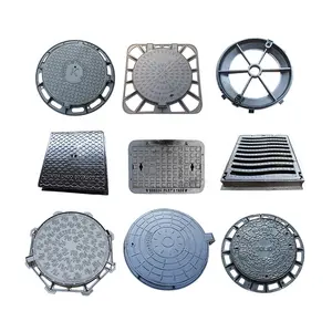 Ductile Iron Drain Grating China Supply High Quality EN124 B125 D400 Ductile Cast Iron Square And Round Manhole Cover And Drain Grating