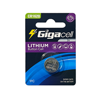 Pile bouton au lithium 3V CR1620 (1,6*2,0mm) pour machines électroniques, étiquettes de prix, puces, dispositifs de santé intelligents et TPV