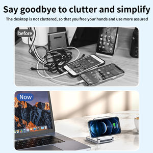 Dispositivos de Viaje 2026, Cargador Inalámbrico Multifuncional 2 en 1, Plegable, Mini, de 15 W, para Teléfono Inteligente y Auriculares, Dropshipping T35 - Product Image 4