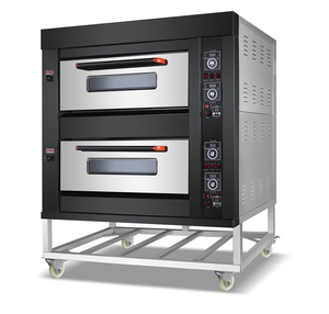 <span class=keywords><strong>Four</strong></span> commercial de pizza de gaz de plateaux de la plate-forme quatre de <span class=keywords><strong>double</strong></span> d'équipement de boulangerie pour le restaurant - Product Image 1