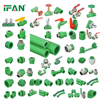 Tube PPR IFAN 20-160 mm pour Plomberie, Tuyau PPR Plastique Vert PN25 pour Eau Chaude et Froide