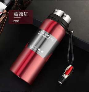 Classic Black Cycling Bottles <strong>Gym</strong> <strong>Keg</strong> 1000ml Sports Water Bottle Insulated Vakum Flask Stainless Steel Travel Tumbler With Rope - Product Image 6