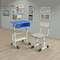 Meubles d'école modernes, bureau et chaise ergonomiques réglables en hauteur, ignifuges en HDF, pour enfants et étudiants