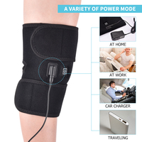 Genouillère chauffante USB avec sac de transport, coussinets chauffants électriques pour le genou, masseur thérapeutique pour soulager la douleur de l'arthrite